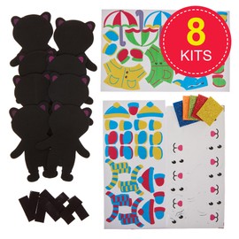 Baker Ross FX597 Badger Mix and Match Magnet Kits - Pack of 8, Autumn Decoration Crafts for Kids