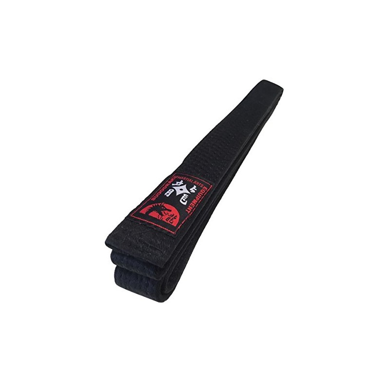 Budodrake Black Belt 4 cm Wide Karate Judo Taekwondo Aikido