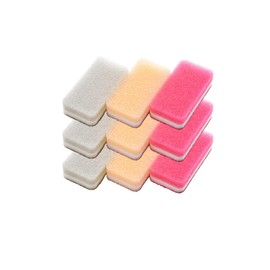 Duskin Sponge, Soft Type, For Kitchen, 9 Pieces, Kitchen Sponge, Oil Stain and Long Lasting (3 Colors Set x 3 Set)