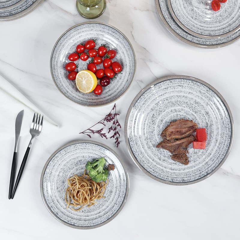 Melamine Dinnerware Sets 12 PCS - Service for 4 Plates