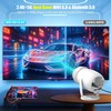 [Built-in Apps]Mini Projector with WiFi and Bluetooth,Portable Projector 4K Support