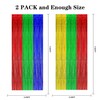 Party Foil Fringe Curtains 2 Pack Metallic Tinsel Backdrop for