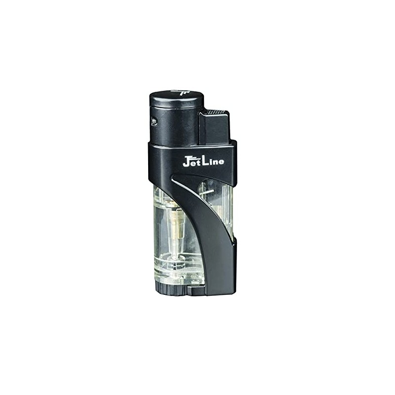 Jetline Phantom Single Jet Flame Cigar Lighter - Black