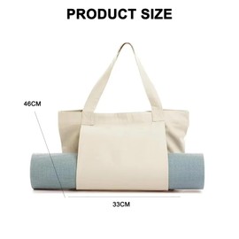 Noaya Yoga Mat Bag - Durable Sport Gym Bag Womens, Large Capacity Yoga Bag, Easy Placement of Thick Yoga Mat, Can Accommodate Other Things, Essential Items for Womens Gym Set, Beige