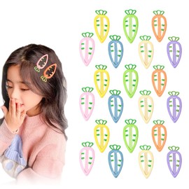 Carrot Hair Clips For Girls Cute Small Hair Clips For Kids Y2K Hair Barrettes Carrot Metal Hair Clipa Kawaii Pink Hairpin Y2K Hair Accessories For Women-21Pcs