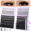 DIY Lash Extension Kit 100D+150D Volume Lash Clusters with Spikes