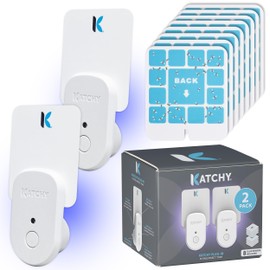 Katchy Plug-in Bug Trap Indoor – Fly Catcher for Mosquito, Gnat, Fruit Fly & Small Moth – Blue Light, Chemical-Free & Eco-Friendly – All Indoor Areas: Kitchen, Living Room & Plants (1 Pack)