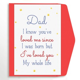 popmazing Dad I Know You've Loved Me Since - Birthday Card For Dad, Father's Day Card - Cute Birthday Card For Dad From Kids - New Dad Birthday Cards 5 x 7 inches