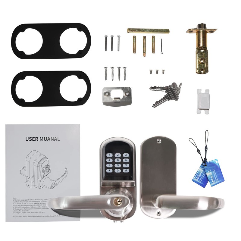 Keyless Entry Door Lock with Left Handle, Auto-Lock Door Locks