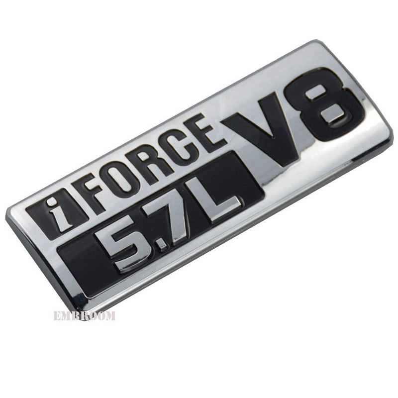 2pcs IFORCE 5.7L V8 Badge Side Emblem, 3D Door Badge