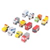 12pcs Wooden Mini Trucks Forward Backward Promote Cognitive Kids Educational