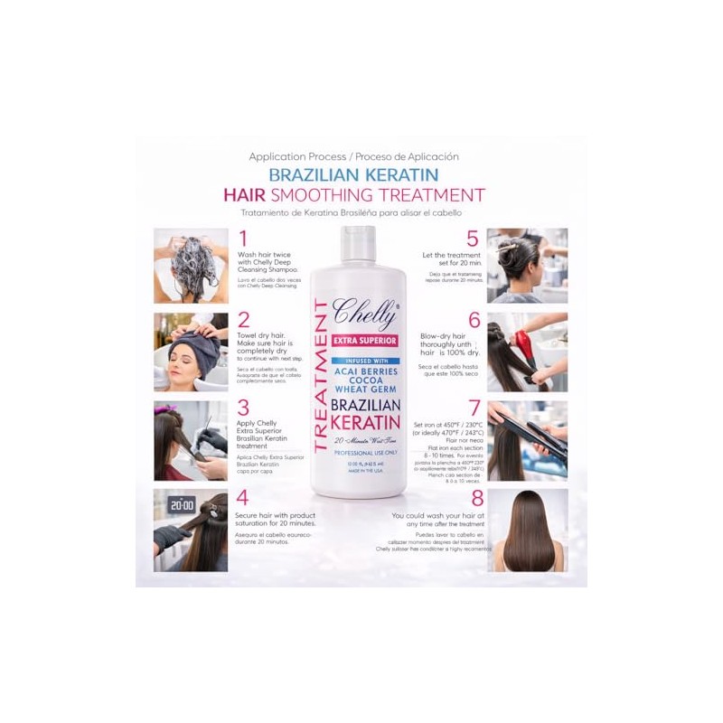 Chelly EXTRA SUPERIOR Brazilian Keratin Infused with ACAI BERRIES COCOA