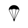 #A4442 Parachute Round Cap Paratrooper FschJg Sticker Badge 10 x 6 cm