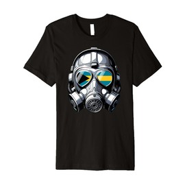 Mens Bahamian Flag Bahamas Pride Heritage Man Gas Mask Premium T-Shirt