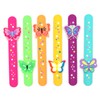PAITUEND Butterfly Theme Slap Bracelets Party Favors-Butterfly Silicone Wristbands (6pack)