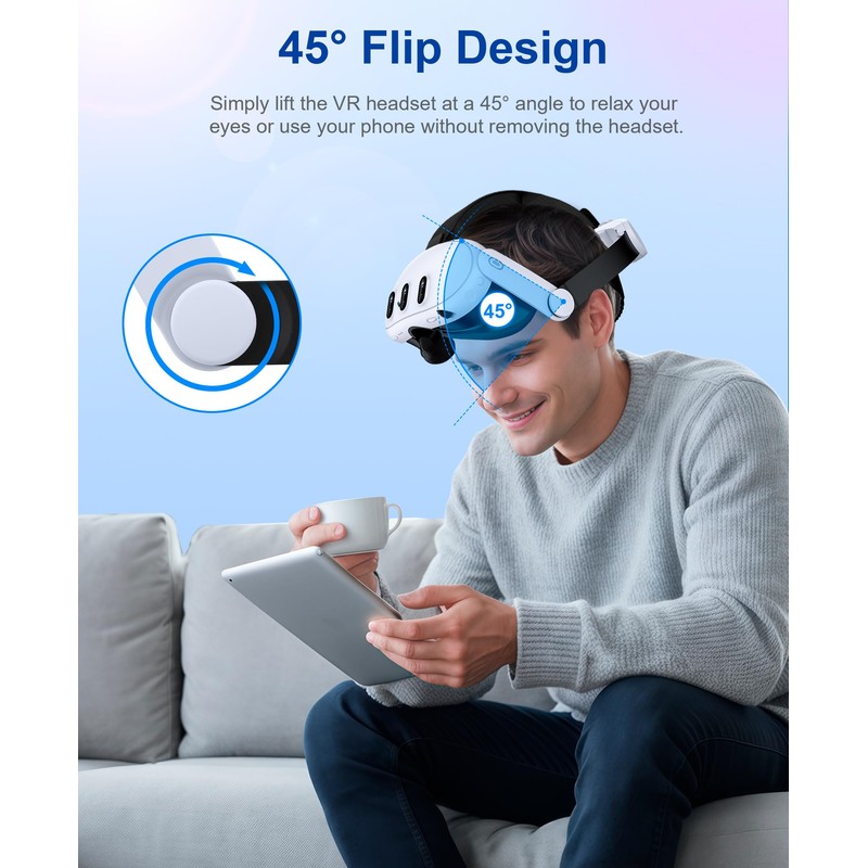 Comfort Head Strap Compatible with Meta Quest 3S/Quest 2/Quest 3