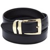 Concitor Reversible Belt Bonded Leather with Removable Gold-Tone Buckle ORANGE/Black