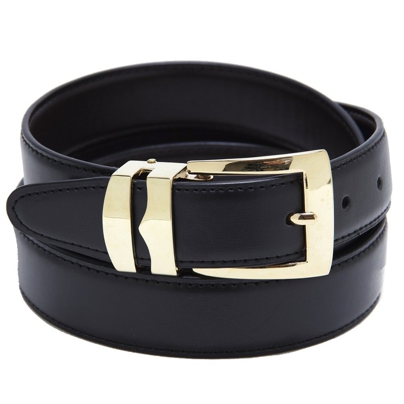 Concitor Reversible Belt Bonded Leather with Removable Gold-Tone Buckle ORANGE/Black