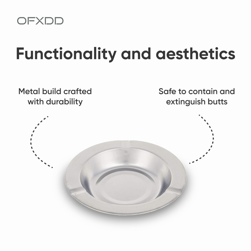 Stainless Steel Ashtray - Pack of 12 - Outdoors Cigar