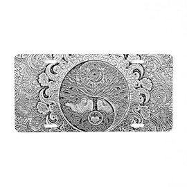 CafePress Shiny Metallic Tree of Life Aluminum License Plate, Front License Plate, Vanity Tag