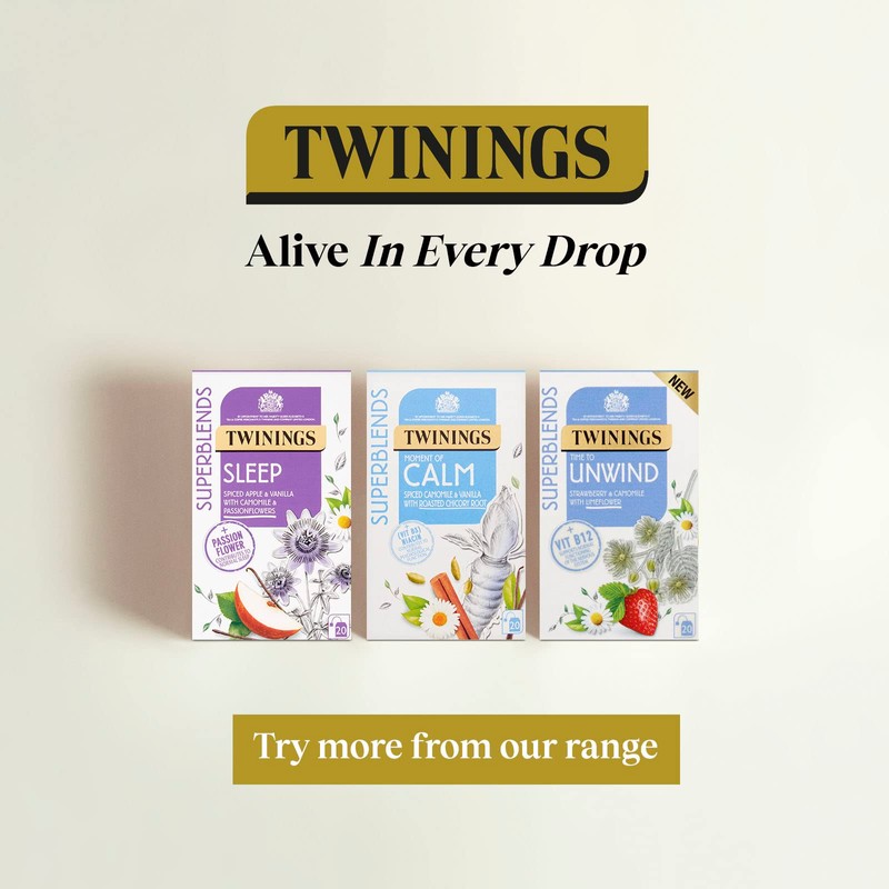 Twinings Superblends Sleep Tea Valerian & Orange Blossom with Passionflowers,