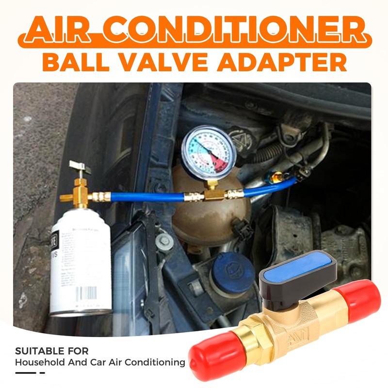 Mtsooning 2PCS Air Conditioner Ball Valve Adapter,Brass Refrigeration Ball Valve