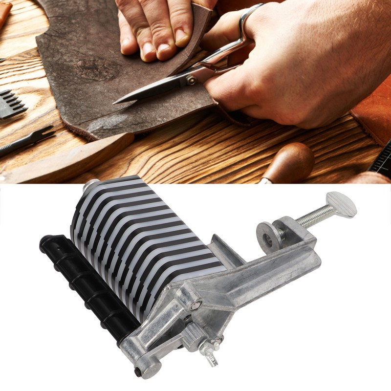 Leather Table Top Lace Cutter Manual Feed Leather Desk Lace