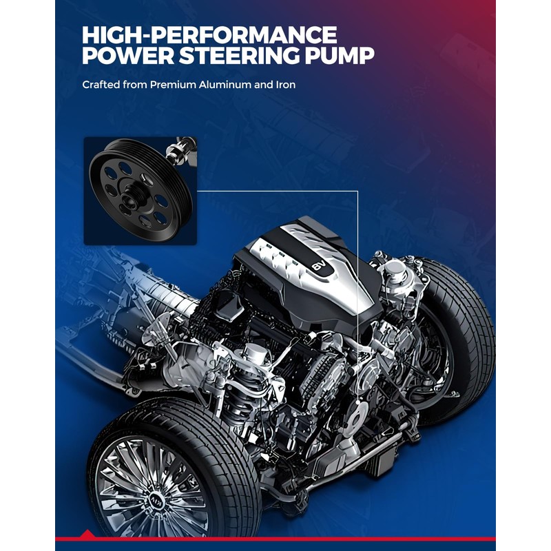 KAX Power Steering Pump, Compatible with 2008-2012 Accord 2.4L, OE