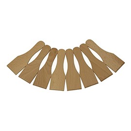 BICB Wooden Raclette Spatula Set of 8 – Smooth Beechwood Scrapers Safe for Non‑stick Pans, Ideal for Raclette, Fondue & Baking