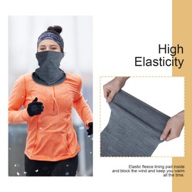 HEGCOIIE Winter Neck Warmer Fleece Windproof Neck Gaiter Snood for Men Women Cold Weather Face Scarf Headwear for Skiing Running Cycling