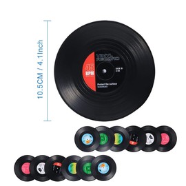 12 Posavasos Posavasos Para Regalos de Inauguración de La Casa Posavasos Para Discos Posavasos Para Discos de Vinilo Tapetes Para Discos de Vinilo Retro Manteles Individuales Para Bebidas Frías Calientes Protección Antideslizante Para La Mesa Evita Resba