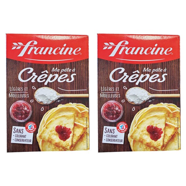Francine Ma Pate a Crepes - French Imported Crepe Dough Mix (2 Pack, Total of 760g)