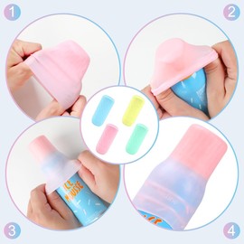 Fundas de Botellas de Silicona Fundas Elásticas (8PCS) para Contenedores Herramienta a Prueba de Fugas Para Artículos De Cambiador De Viaje Frascos de Champú Cosméticos Mayoría De Contenedores (8Pcs)