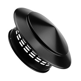 Ankuce Cone Top Chimney Cap, RoundChimney Cover Cap Outside Roof Fireplace Screen Cover Exterior Stove Pipe Topper (Black, 8in-1)