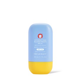 First Aid Beauty - Hydrating Sunscreen Milk with Colloidal Oatmeal, Broad Spectrum SPF 45, Non-comedogenic SPF Formula Helps Nourish Skin with Organic UV Filters & Glycerin, 24-hour Hydration, 1.7 oz