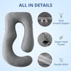 Sasttie Cooling Pregnancy Pillow Cover, 57-inch U Shaped Pregnancy Pillow