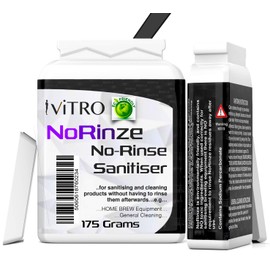 NO Rinse SANITISER and STERILSER for Homebrewing SANITIZER and STERILIZER 175 Grams