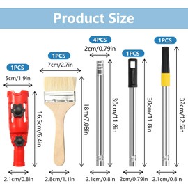 Brush Rail for Ceiling 170 cm Multi-Angle Brush Extension 180 Degree Rotation Angle Paint Brush Extende Retractable Paint Roller Extension Rod for High Ceilings Walls Decoration and Corner Painting