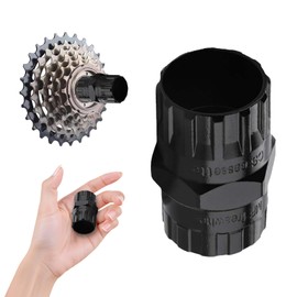 CUVZORA Sprocket Puller, 2-in-1 Bicycle Tool, Shimano Cassette Puller, Freewheel Tool, Compatible 5-12 Speed Systems, Robust 2-in-1 Tool for Bicycle Repair and Maintenance (Black)