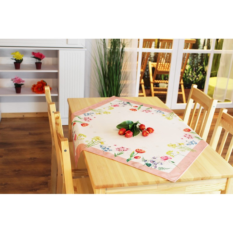 Kamaca Tablecloth Flower Meadow High-Quality Print Motif Eyecatcher in Spring
