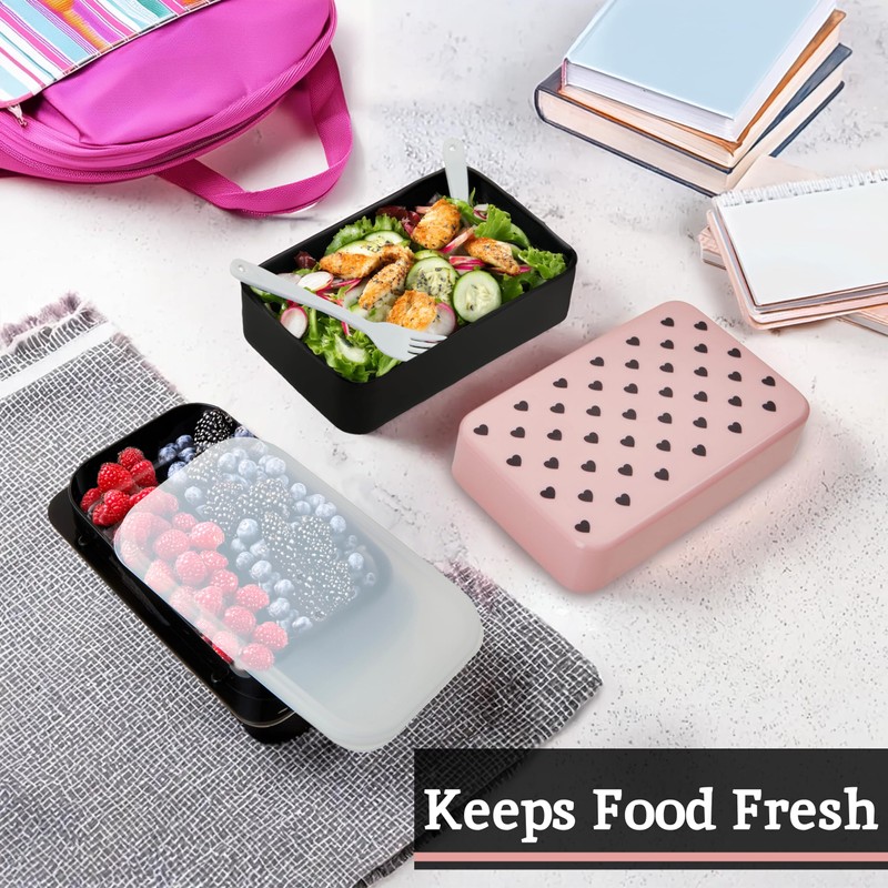 Premier Housewares Lunch Box for Kids, Black, Pink, One Size