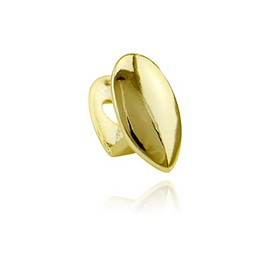 2PC Gold Plated Single Fangs Grills Cap for Your Teeth Grillz Men Women Hip Hop Jewelry Gift