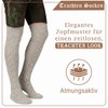 German Wear Traditional Bavarian Knee High Socks, Cable Knit Socks,