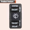 Interruptor de control de limpiaparabrisas repuesto labwork Negro IWPSFL001 para