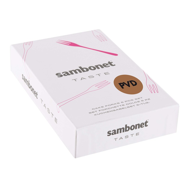 Sambonet - Taste Set di 6 Forchette Dolce in Acciaio