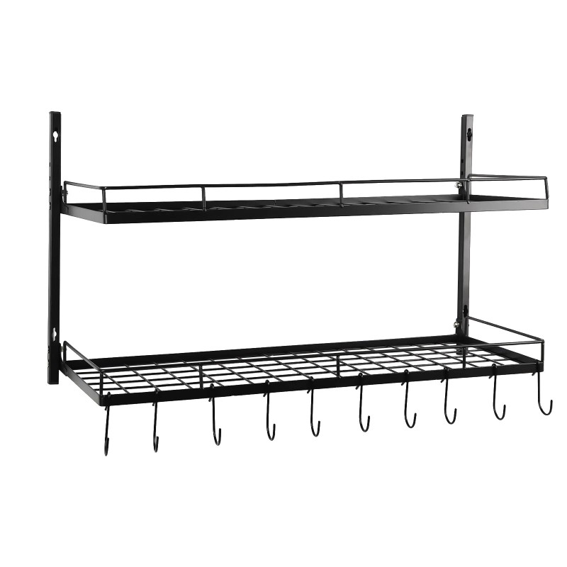Pot and Pan Rack Organizer Hanger Storage Wall Holder Kitchen