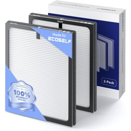 Genuine ECOSELF HAP603 Air Purifier Replacement Filter, 3-in-1 H13 True High-Efficiency Activated Carbon Filter, 2 Pack, White, Official, HAP603 & HAP603WF