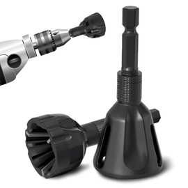 Thatyro 2 Pack Black Zinc Alloy Deburring External Chamfer Tool, 1/8"-1" (3mm-25mm) Burr Removal Tool with Quick Release Hex Shank, Tungsten Steel Bolt Thread Repair Git for Drill Screw (S+L)