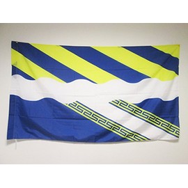 AZ FLAG French Department of Aisne Flag 3' x 5' for a Pole - France Flags 90 x 150 cm - Banner 3x5 ft with Hole