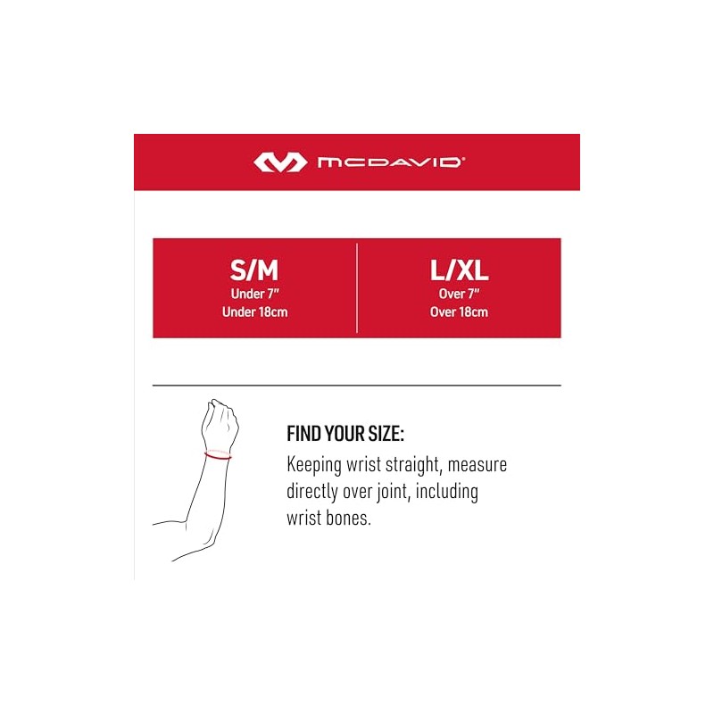 McDavid Wrist Brace, Adjustable Wrist Guard Support for Work to